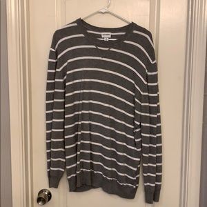 White and gray sweater